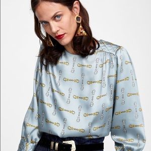 Zara Basic Chain Print Blouse. Gently Used